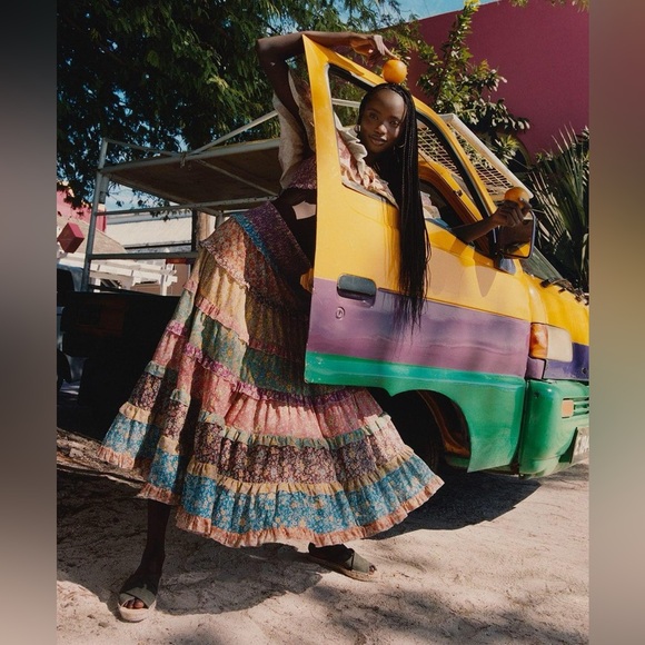 Zimmermann Carnaby Tiered Ruffle Skirt and Top 0P 1 XS S - Picture 2 of 10